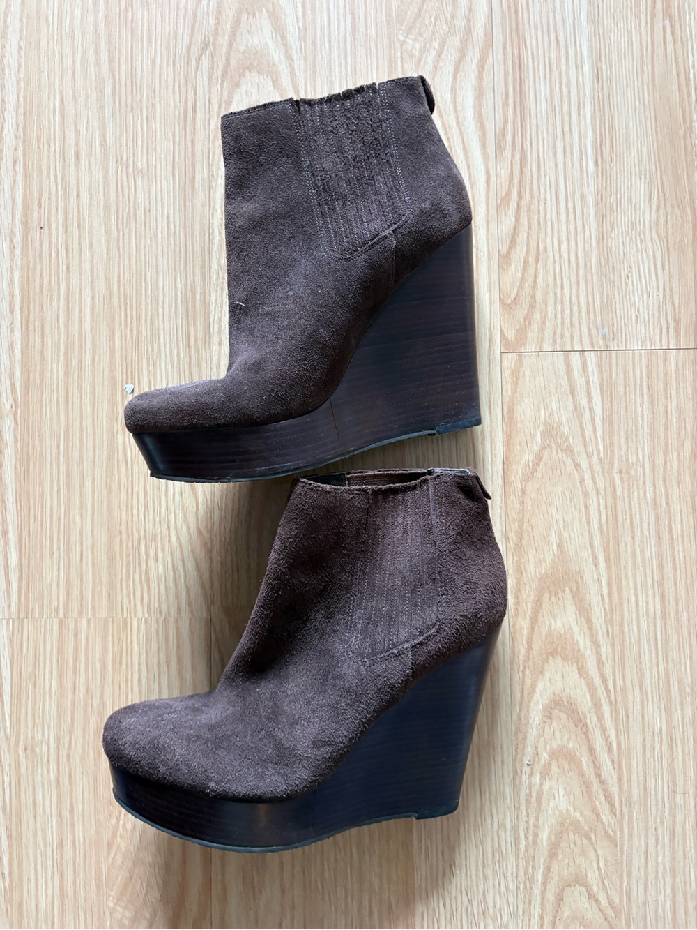 MK- Michael Kors Ankle Boots - Dark Brown Suede 8,5 US